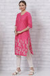 Pink Straight Kurta image number 0